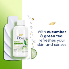 Dove Refreshing Cucumber and Green Tea pump for easy, gentle shower routine.