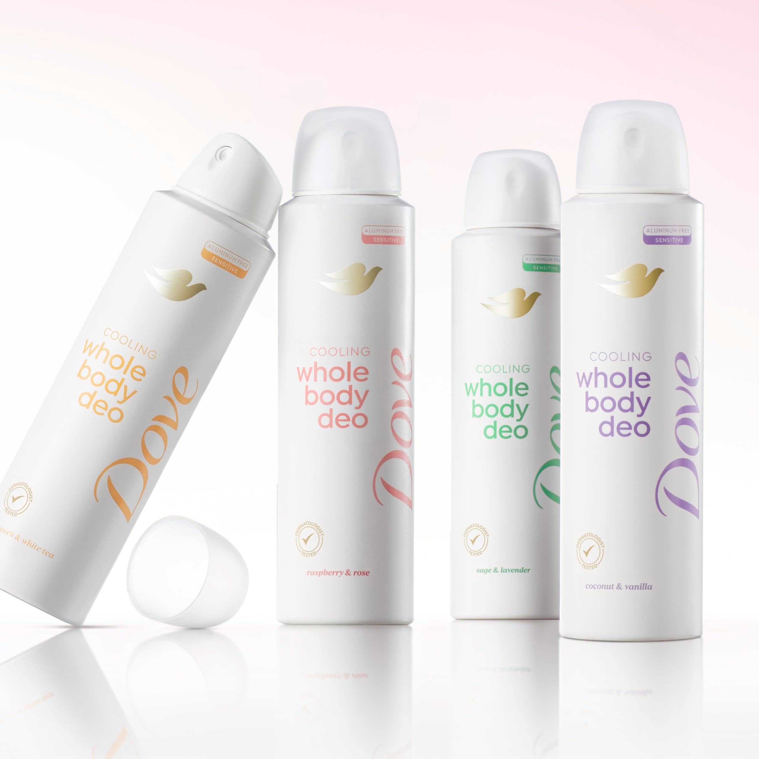 Dove skin-care blend with glycerin and vitamin E on skin.
