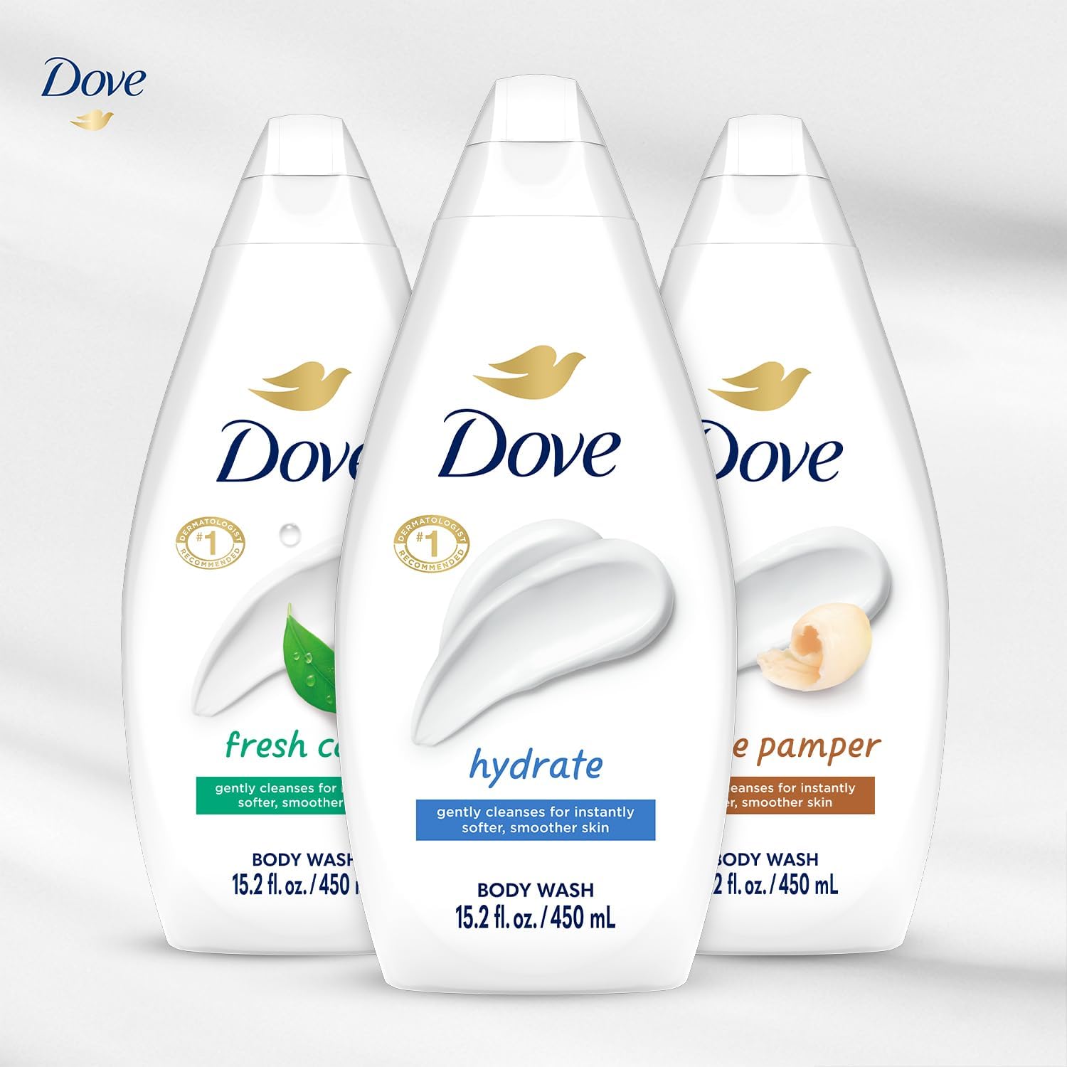 Dove sulfate-free formula label; preserves natural moisture.