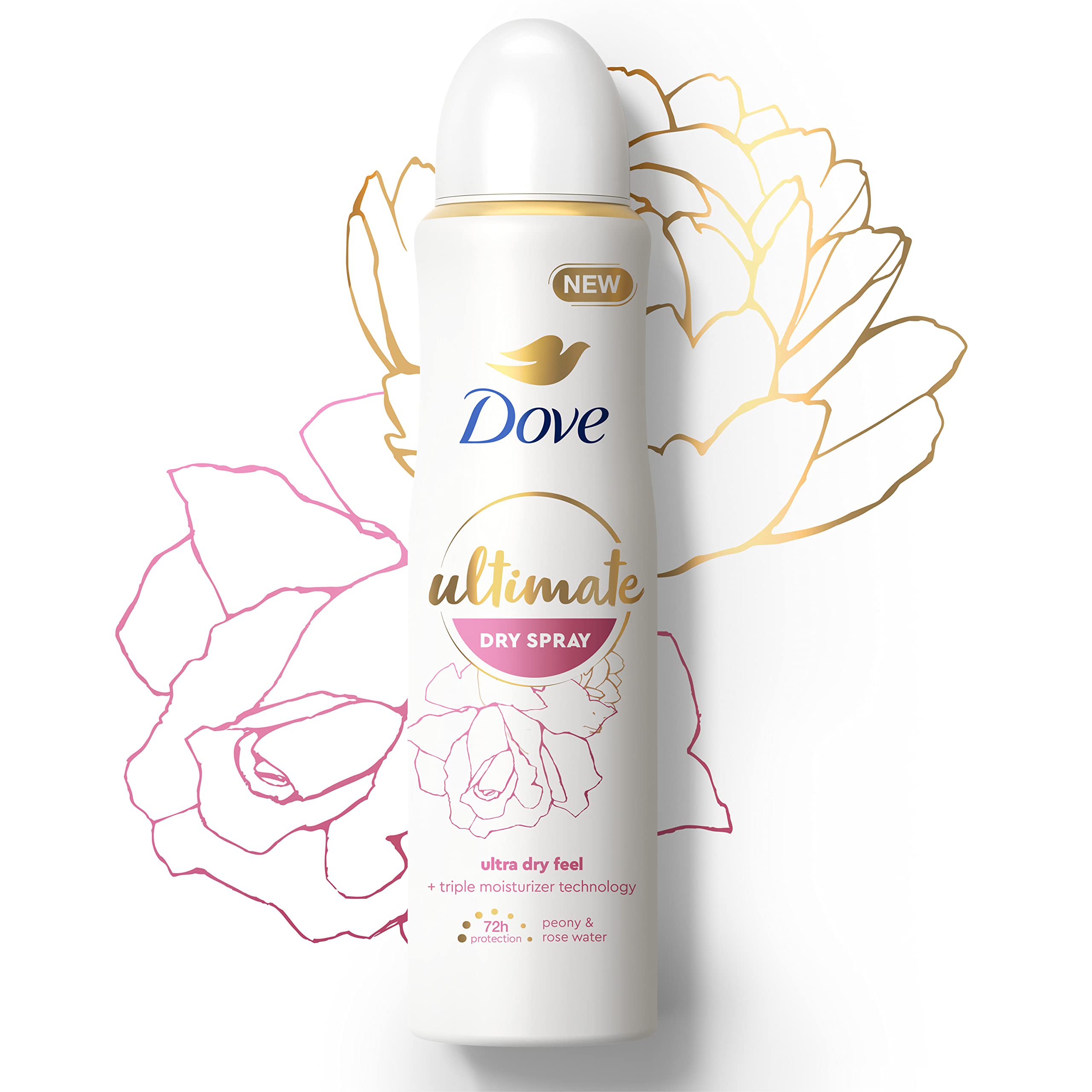 Dove Ultimate Dry Spray provides even coverage across the skin