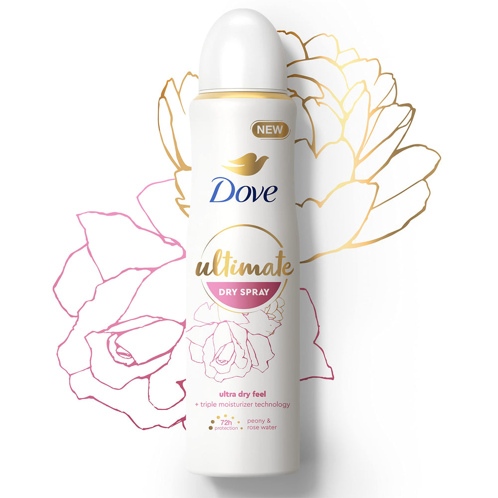 Dove Ultimate Dry Spray provides even coverage across the skin