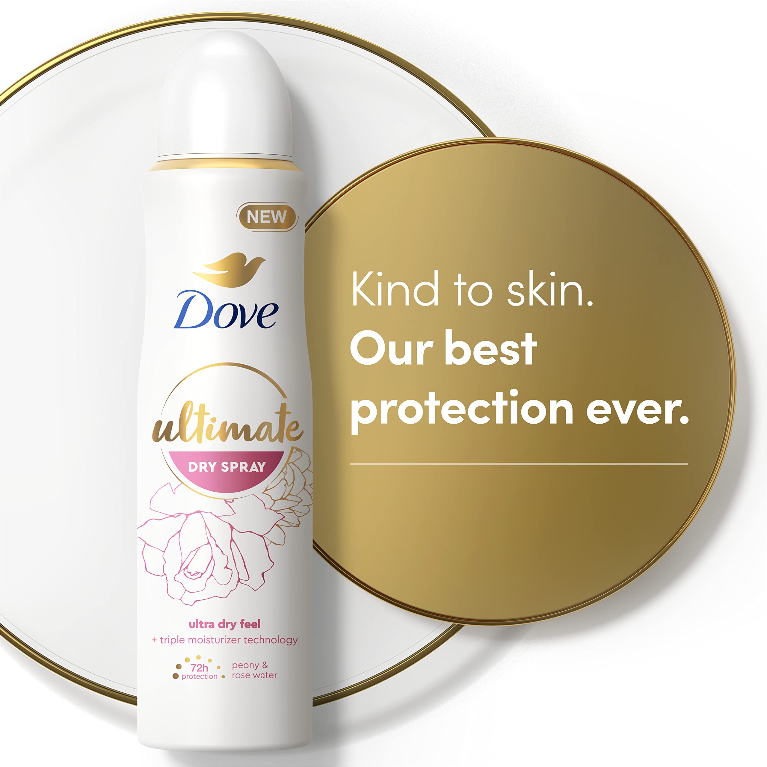 Dove Ultimate Dry Spray underarm usage demonstrates quick, even coverage