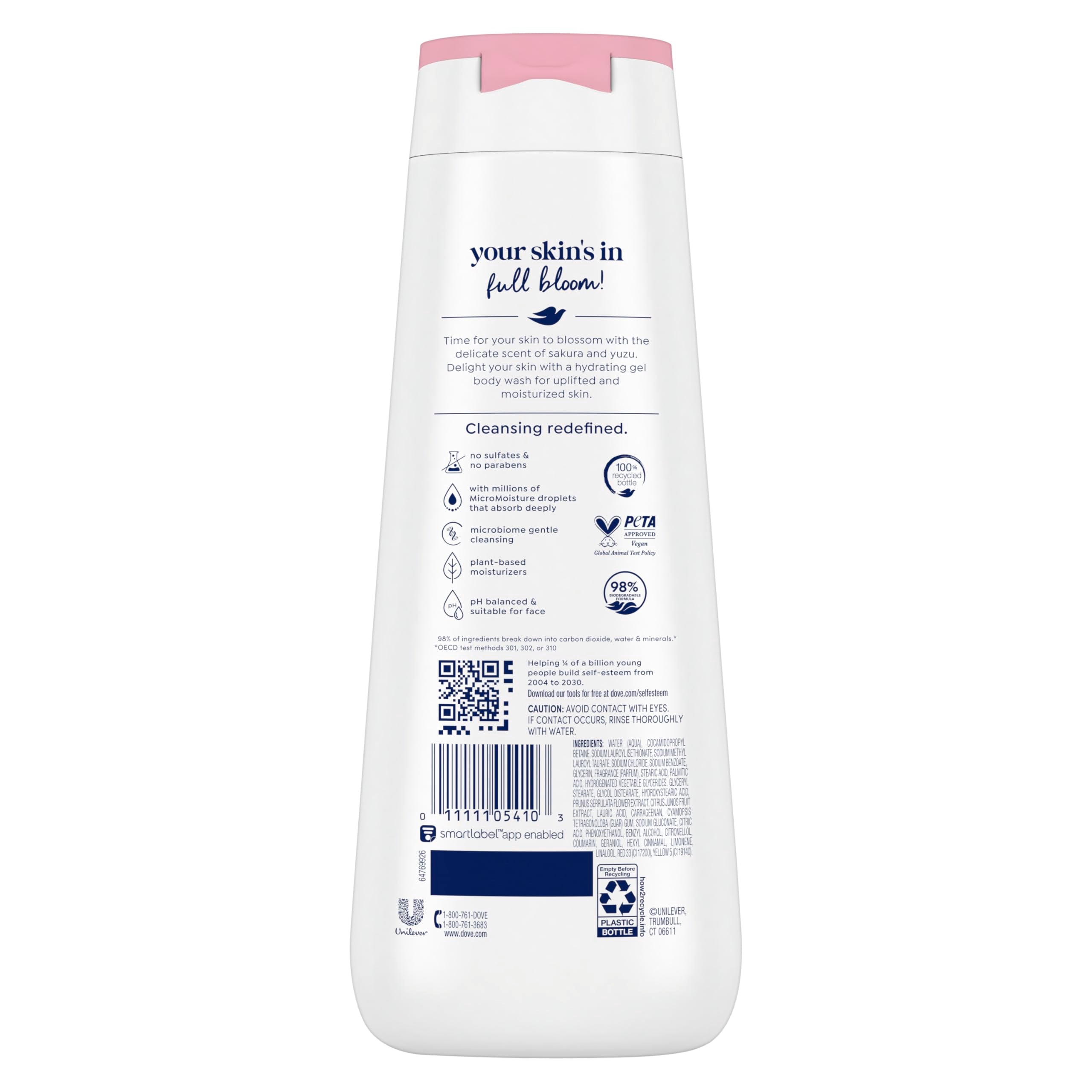 Dove Uplift lather close-up shows creamy cleansing and nourishment.