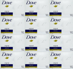 Dove White Cream Bar pack of 12 with gentle cleansing for daily use.