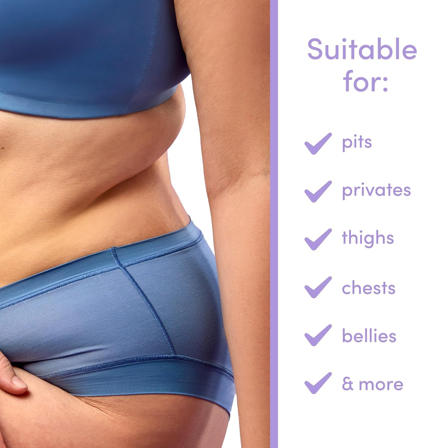 Dove Whole Body Deo underarm application demonstrating creamy texture.