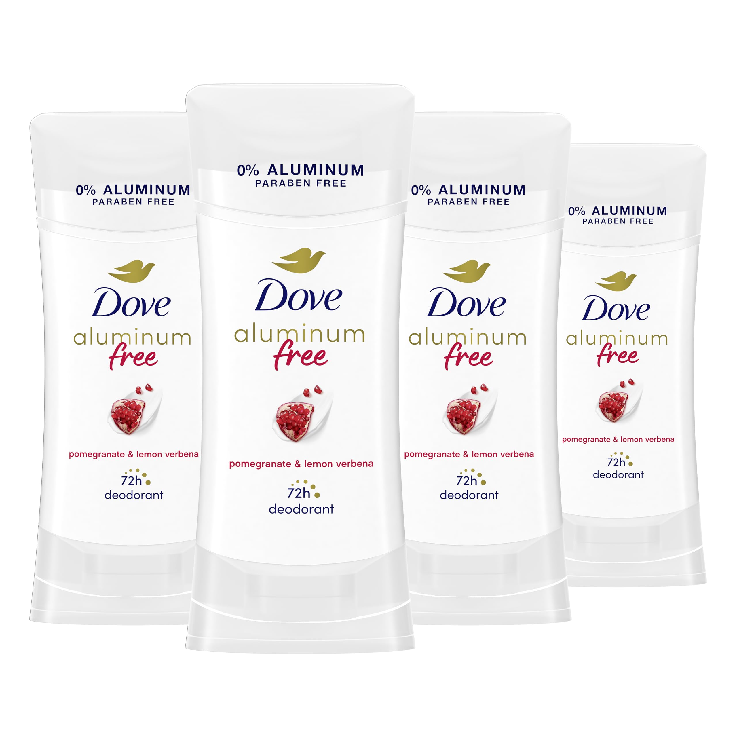 Dove zero-percent aluminum deodorant stick packaging for on-the-go freshness