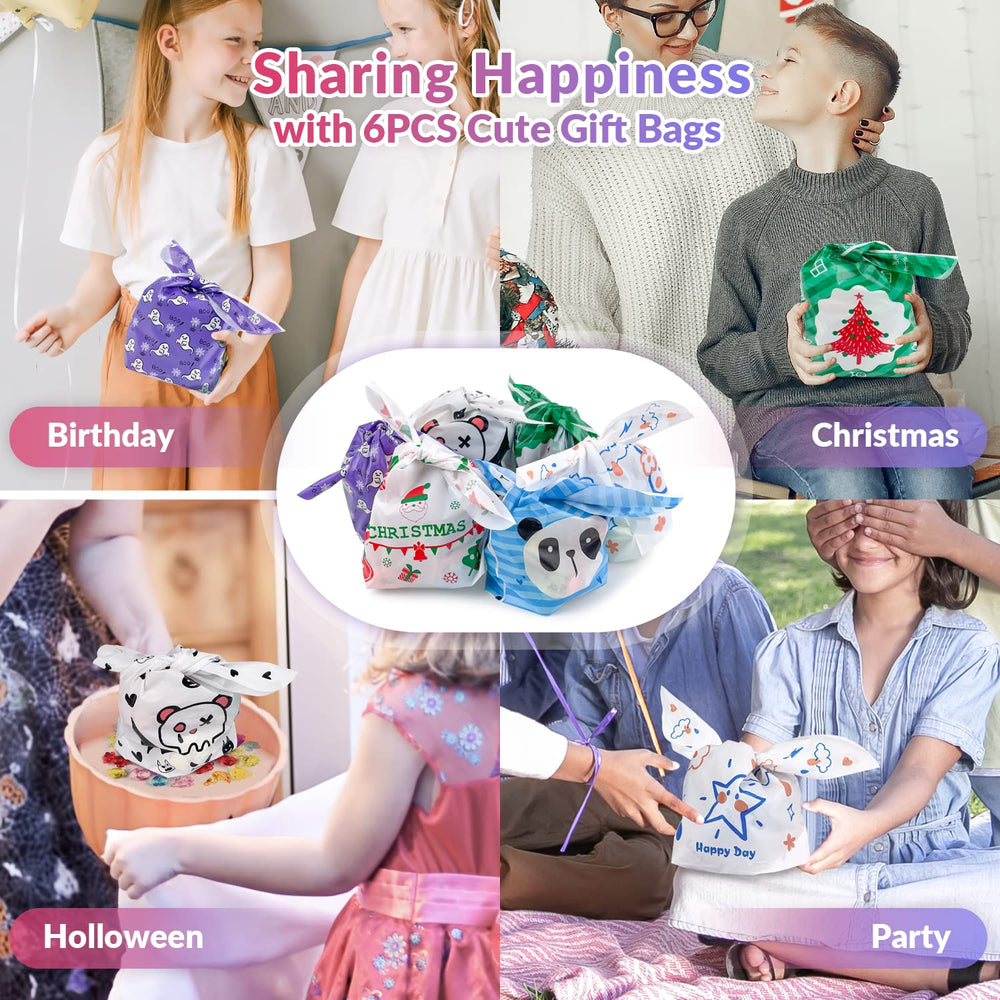 DOVIPE 6 themed gift bags for easy gifting to friends and family