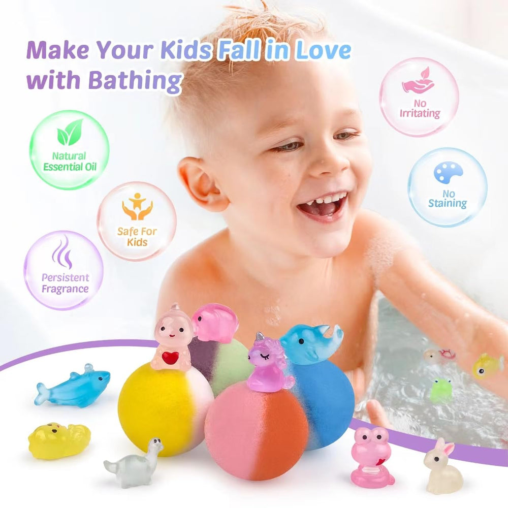 DOVIPE natural kids bath bombs with sea salt for gentle cleansing.