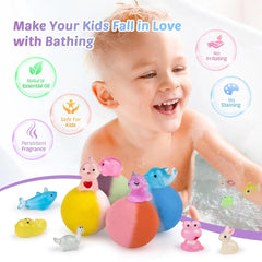 DOVIPE natural kids bath bombs with sea salt for gentle cleansing.