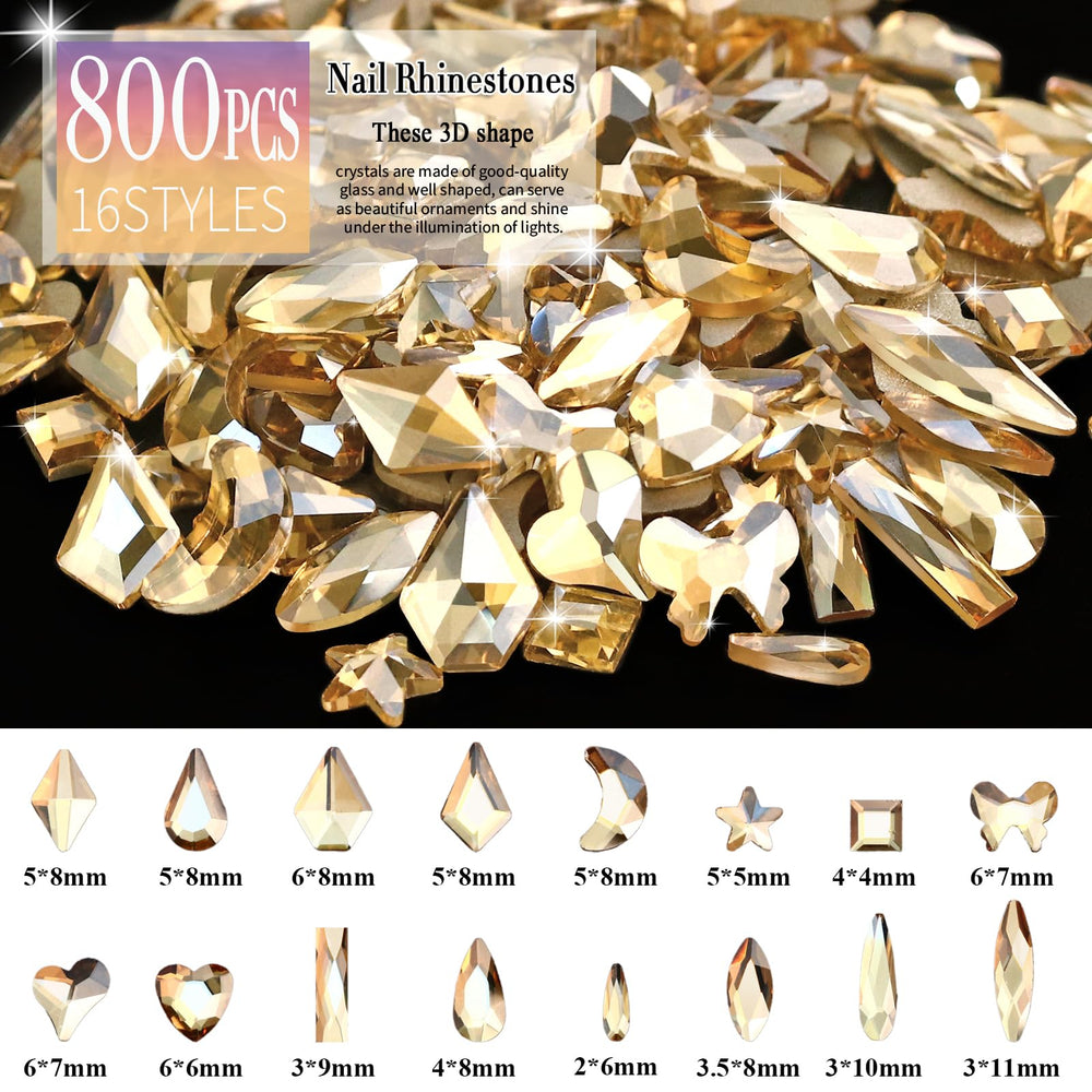 Dowarm 16 styles of special-shaped diamonds for dramatic nail designs