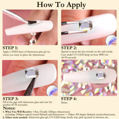 Dowarm flatback crystals adhere easily to natural and artificial nails