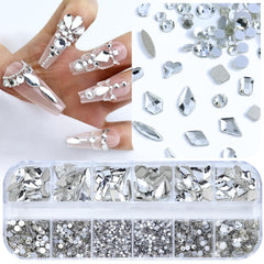 Dowarm round flatback rhinestones add subtle nail sparkle for nails