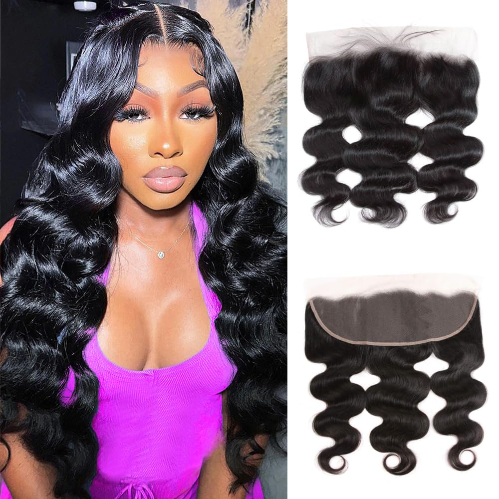 Dowstalgirl 13x4 HD lace frontal closure with natural parting and breathable hairline.