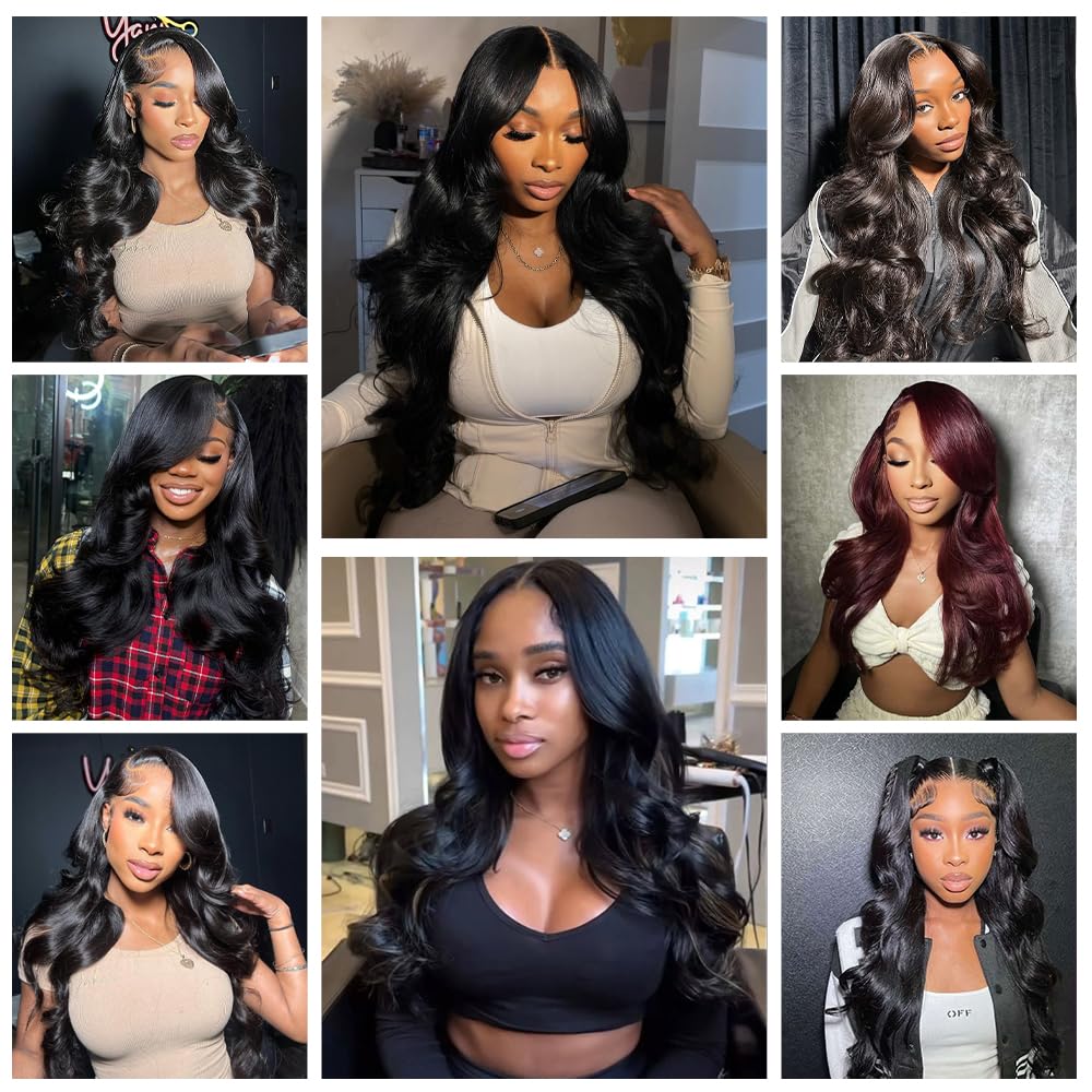 Dowstalgirl model wears body wave bundles showing natural movement.