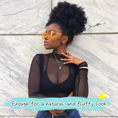 Doxken clip-on kinky curly extension blends seamlessly for natural volume