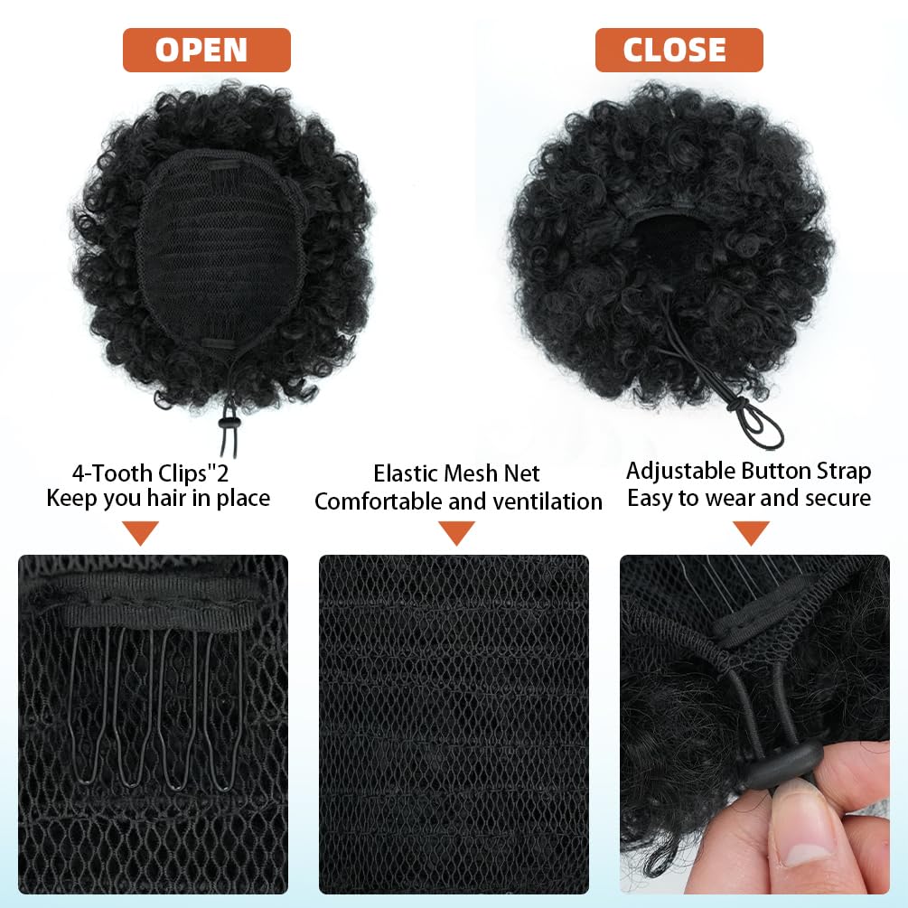 Doxken soft synthetic hair puffs offer comfortable, breathable styling