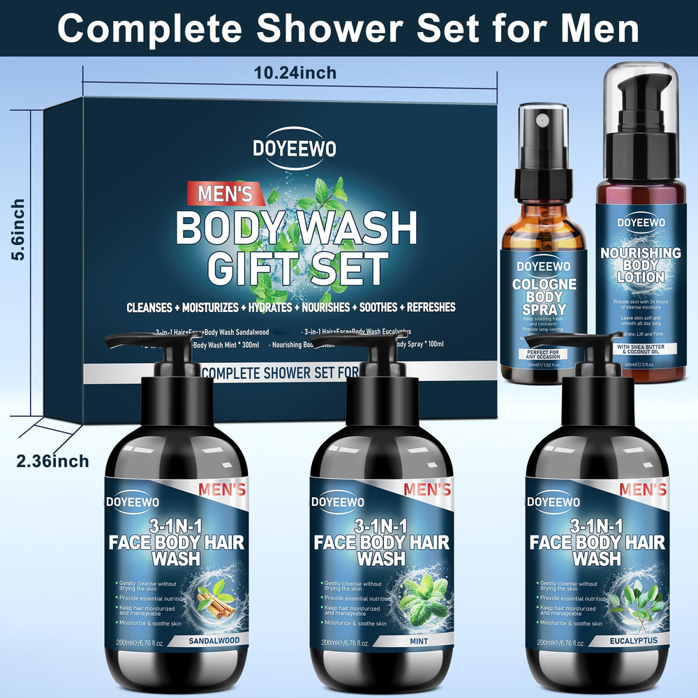 DOYEEWO gift-set packaging ready for gifting with masculine care essentials.