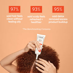 dpHUE ACV Exfoliating Scalp Detox fragrance-free packaging emphasizes vegan and color-safe.