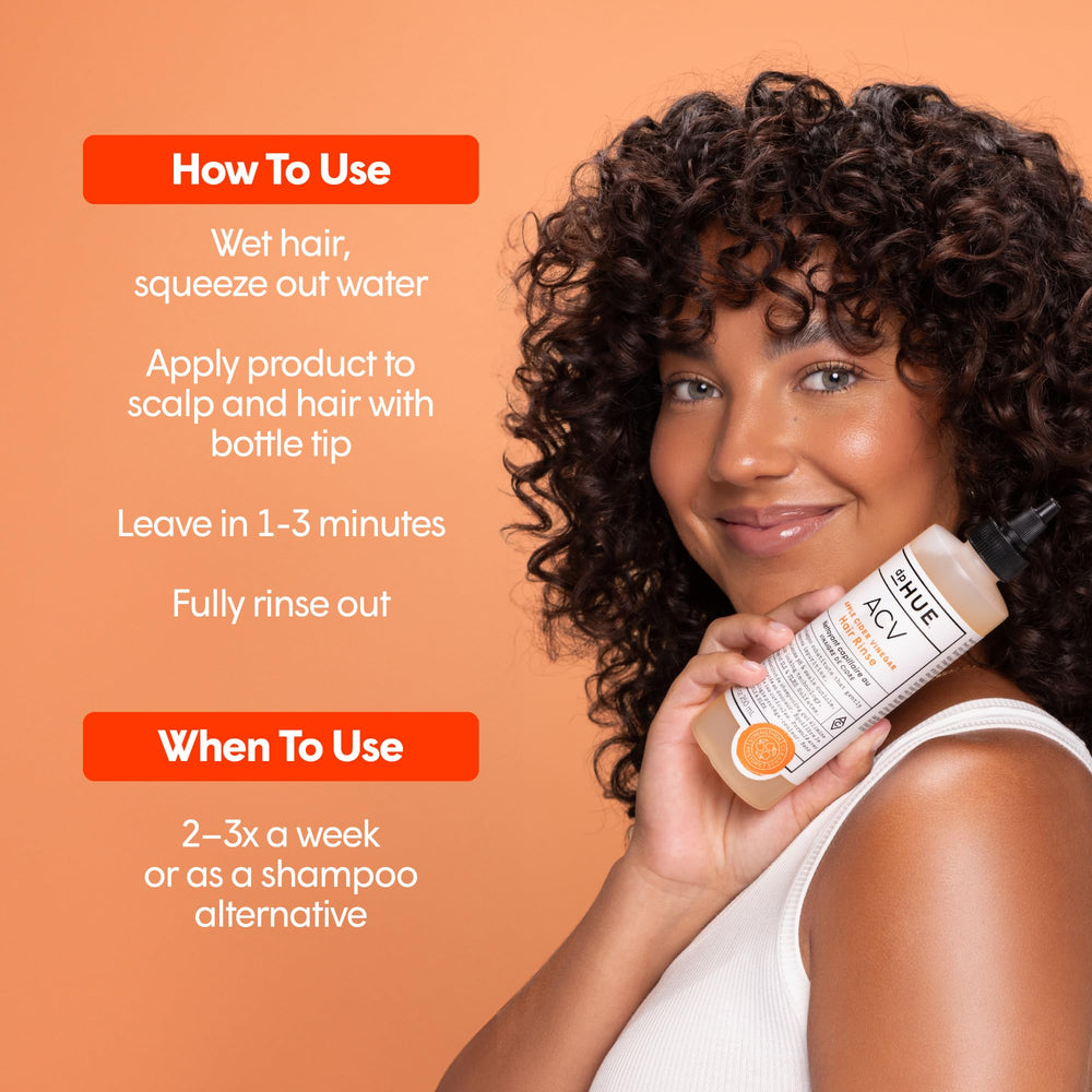 dpHUE rinse showing smooth, soft hair texture after use