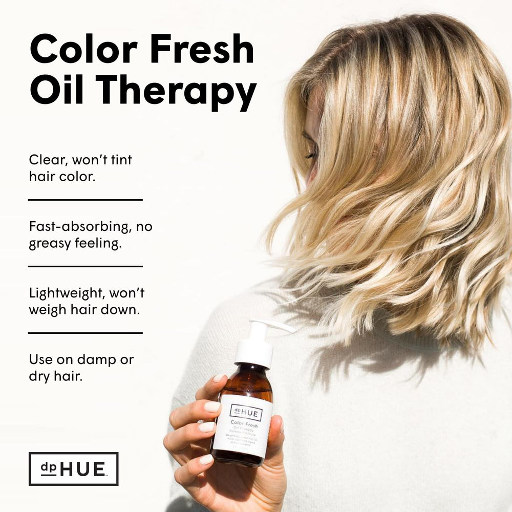 dpHUE Color Fresh Oil Therapy argan-oil-blend; smoothing frizz and shine without tint.