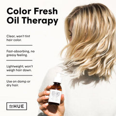 dpHUE Color Fresh Oil Therapy argan-oil-blend; smoothing frizz and shine without tint.