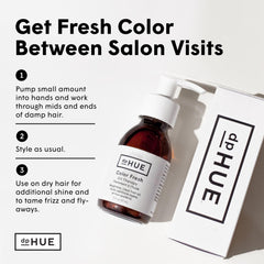 dpHUE Color Fresh Oil Therapy liquid-shea-butter; lightweight moisture for frizzy hair.