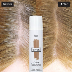 dpHUE Color Touch-Up Spray applying to hair for fast touch-up