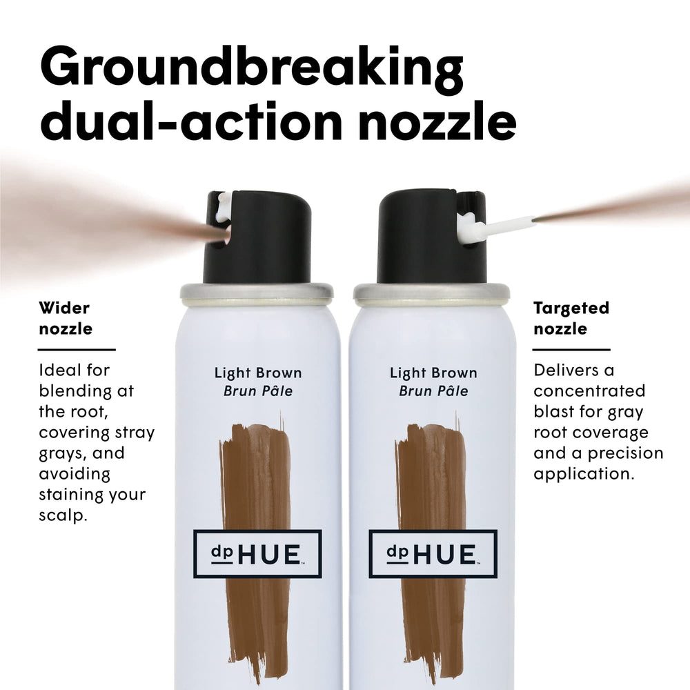 dpHUE color blend shot showing a natural-looking light brown shade.