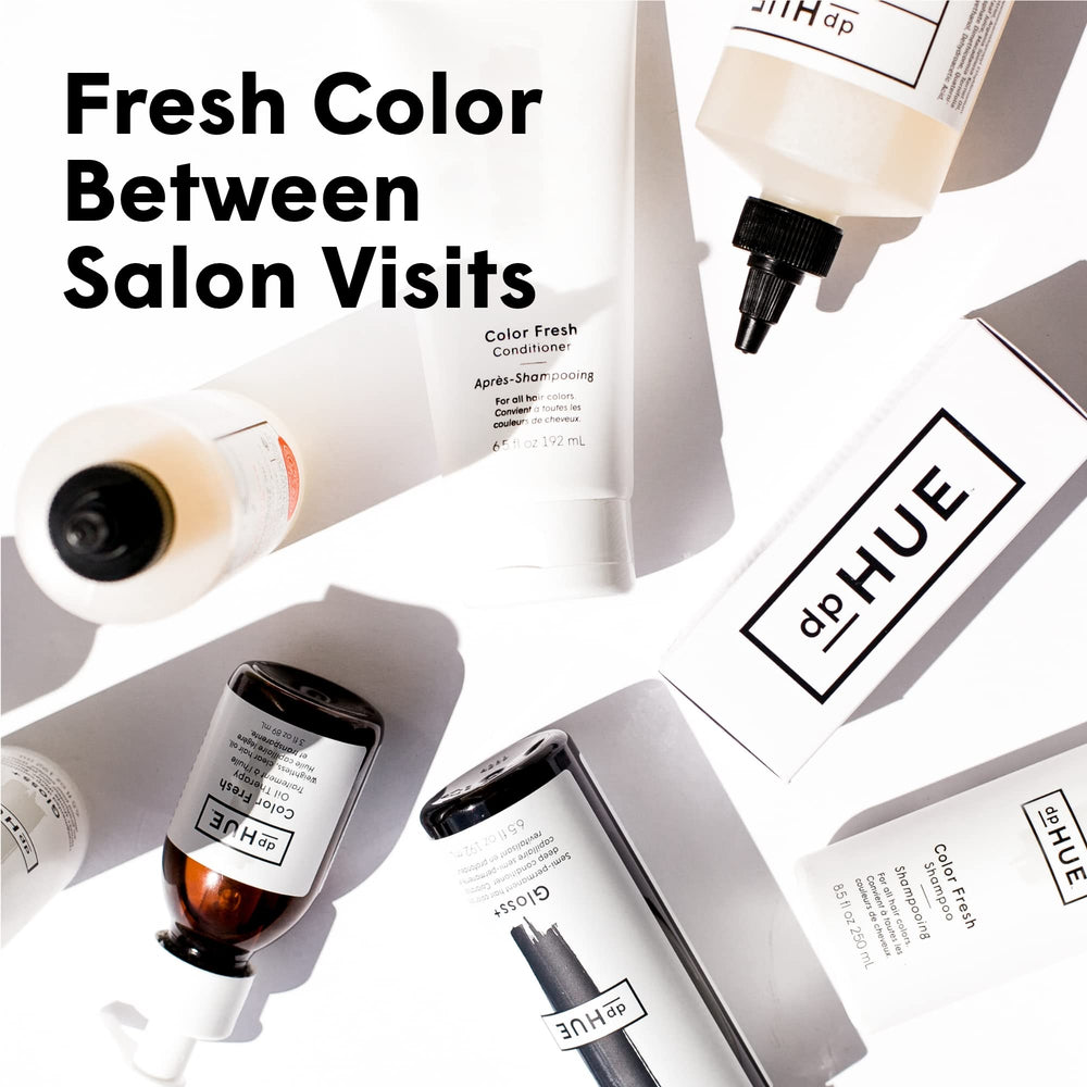 dpHUE Daily-use scalp scrub in lifestyle shot demonstrates simple routine.