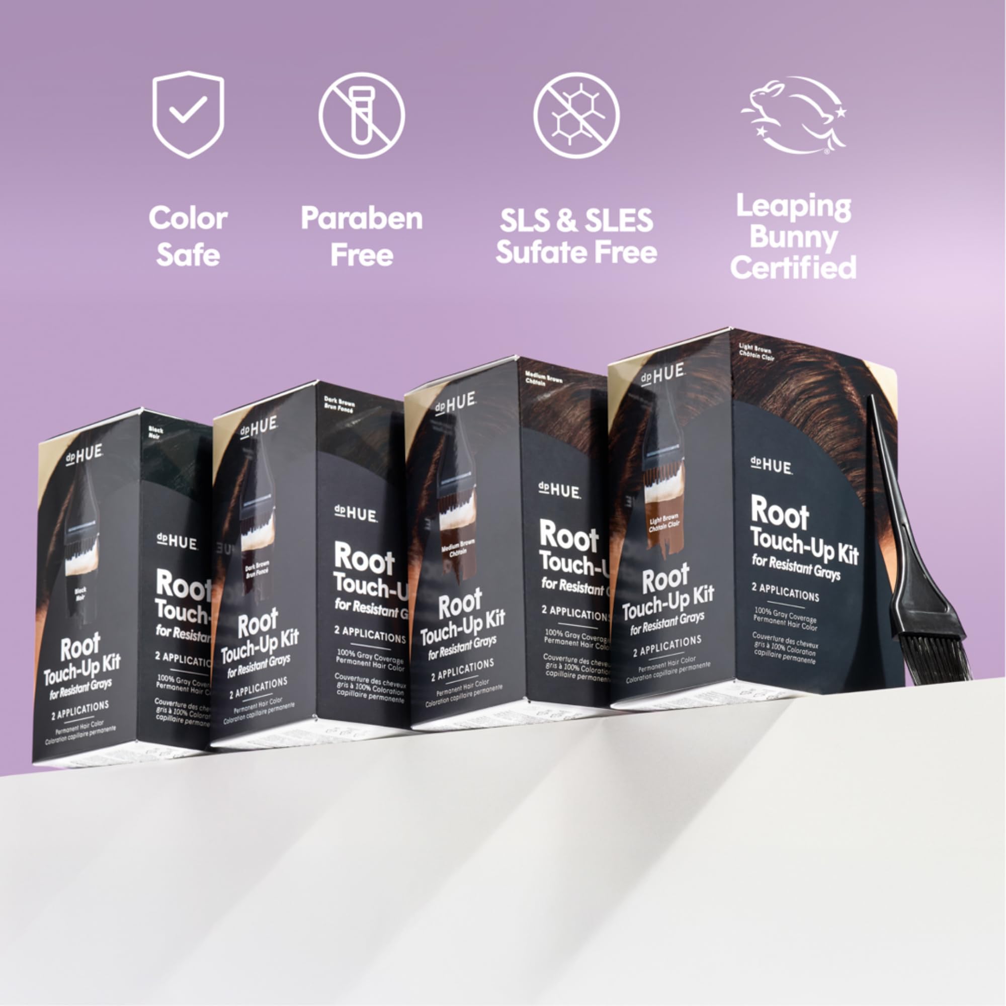 dpHUE Italian-made creme shown for salon-quality color at home.