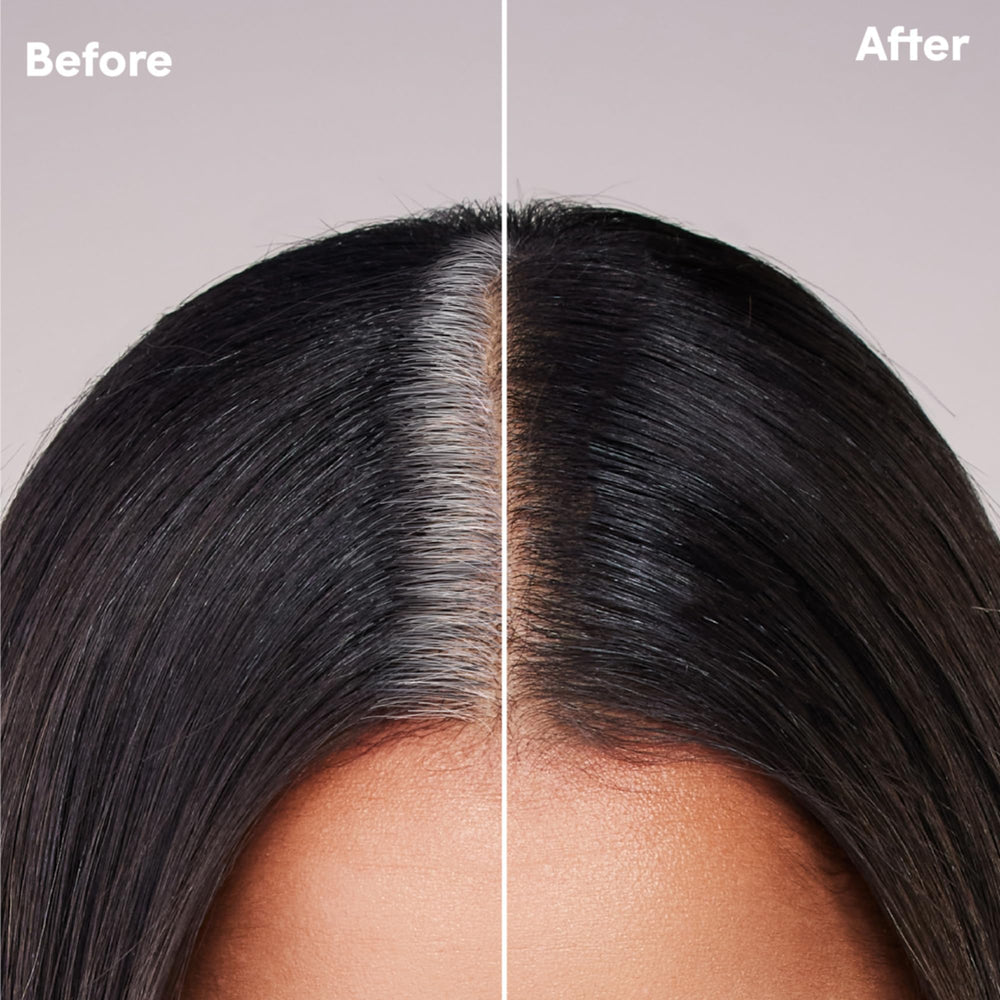 dpHUE Root Touch-Up Kit box and shade swatches for two applications.