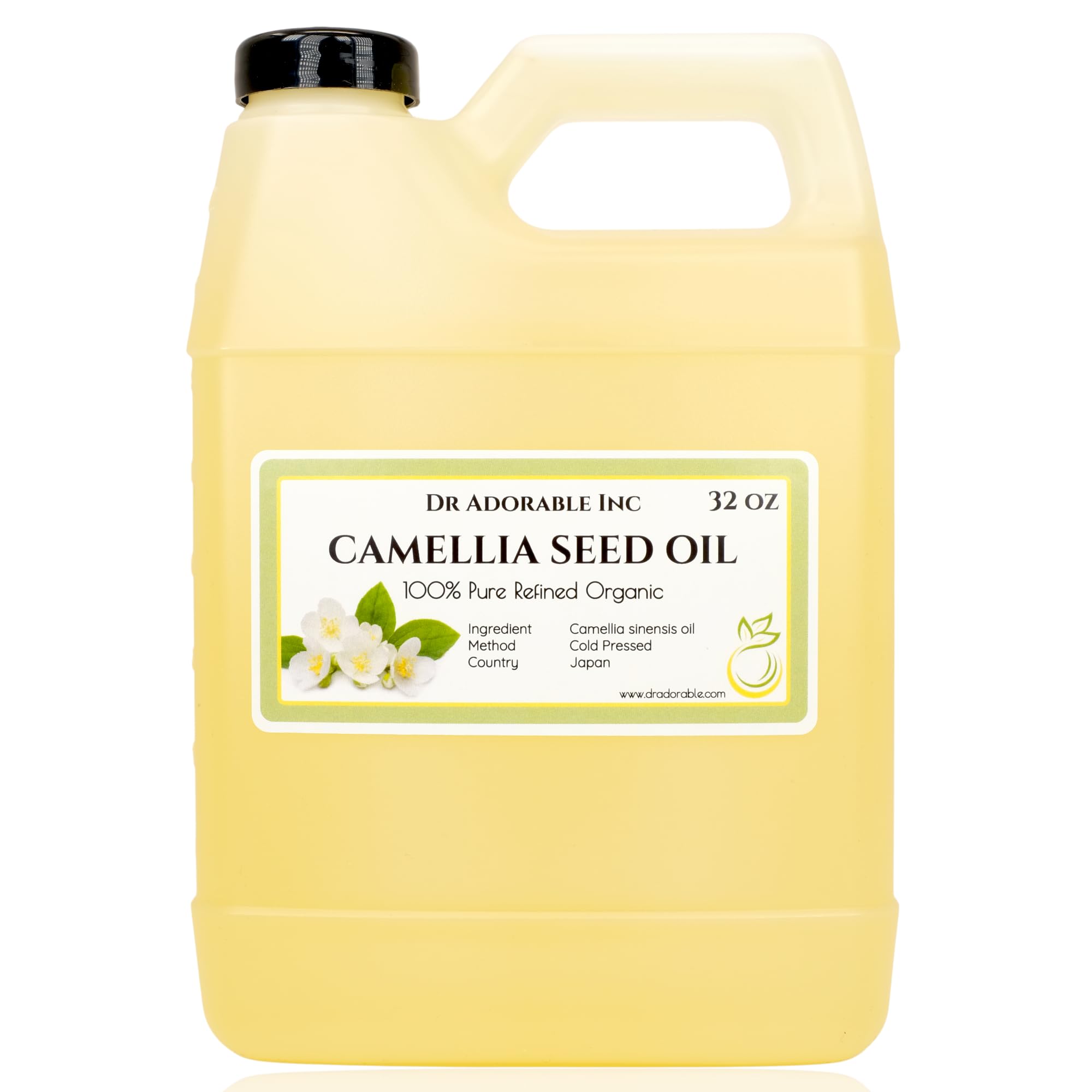 Dr Adorable Camellia Seed Oil bottle showing pure hydration for skin.