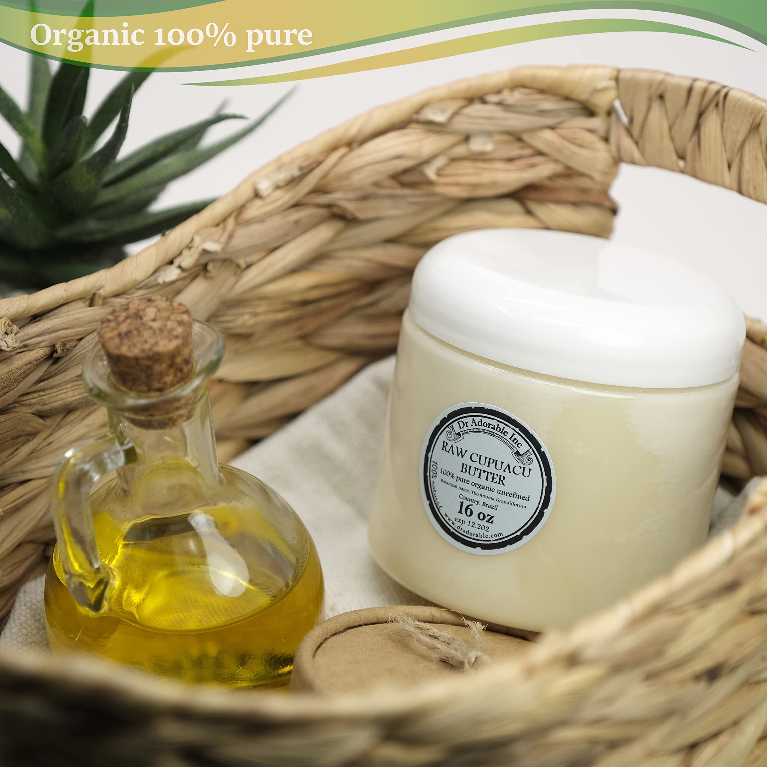 Dr Adorable Cupuacu Butter texture closeup highlights creamy, nourishing feel.