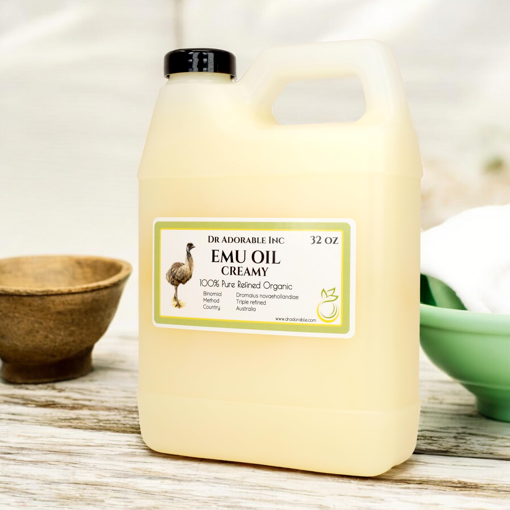 Dr Adorable emu oil creamy texture showing quick absorption