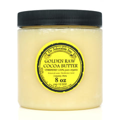 Dr Adorable Golden Cocoa Butter jar highlights pure, unrefined formula for deep skin hydration.