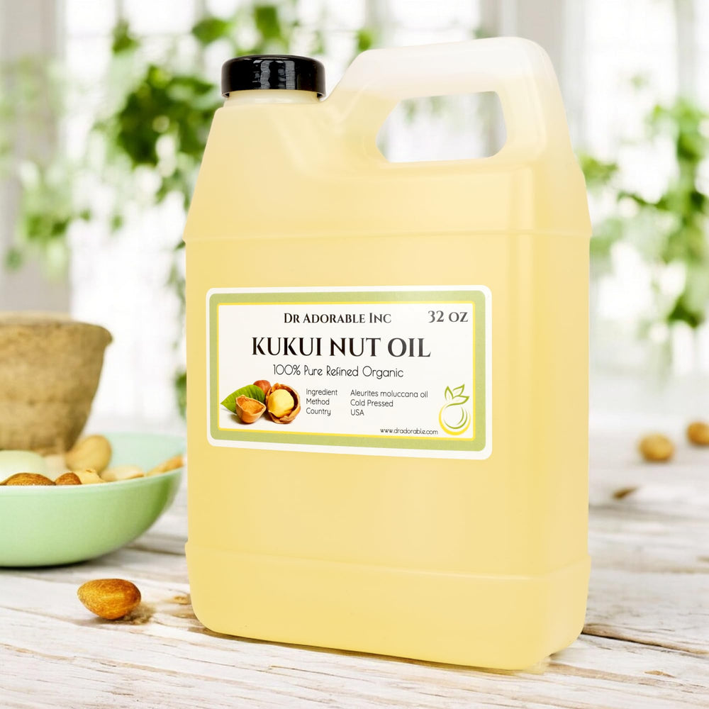 Dr Adorable Kukui Nut Oil amber bottle displayed for premium quality