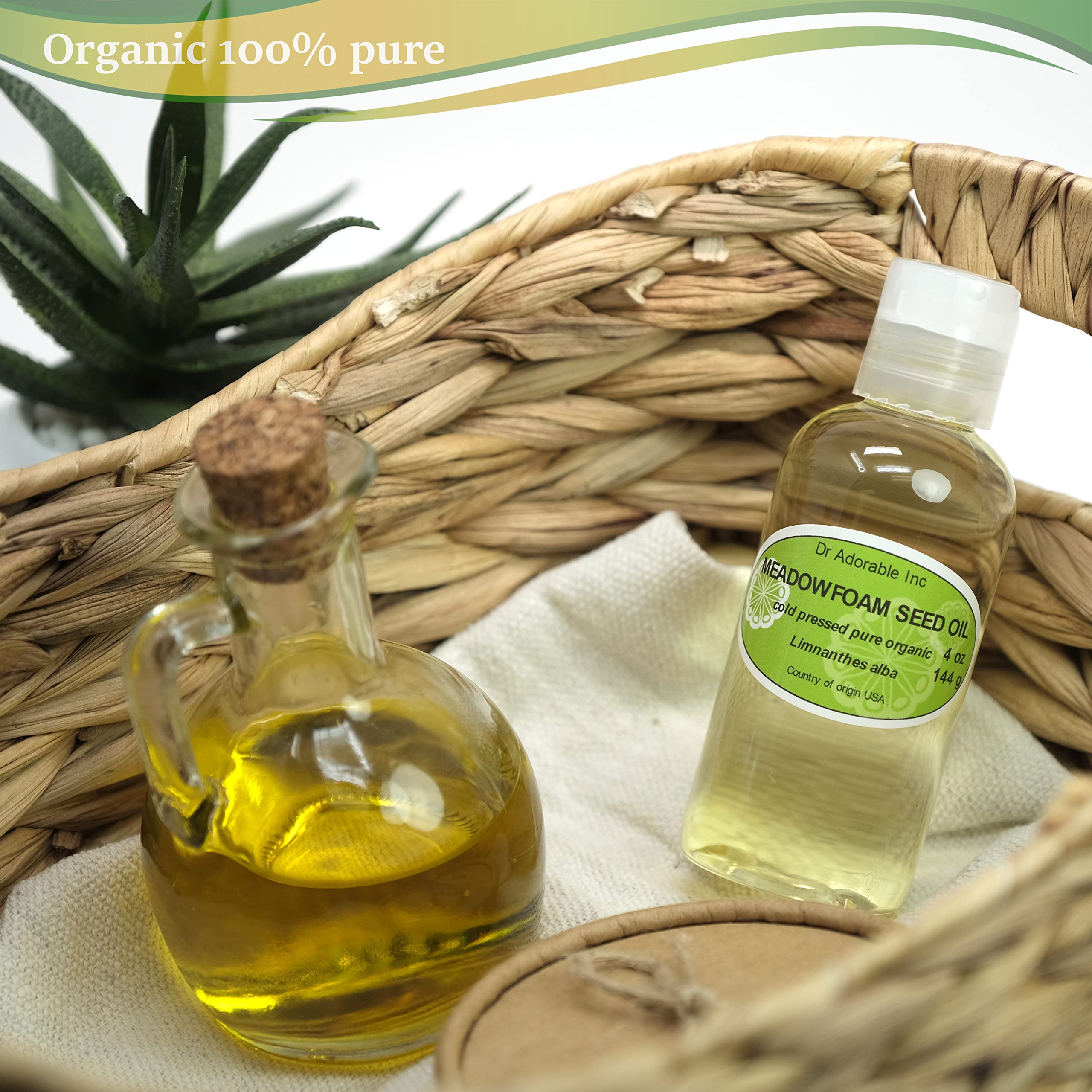 Dr Adorable Meadowfoam Seed Oil pour shows easy application for skin and hair