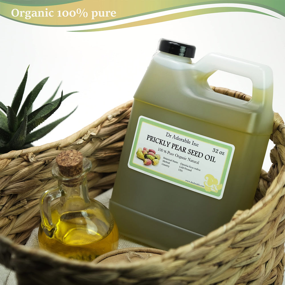 Dr Adorable Prickly Pear Oil bottle label with all-natural purity