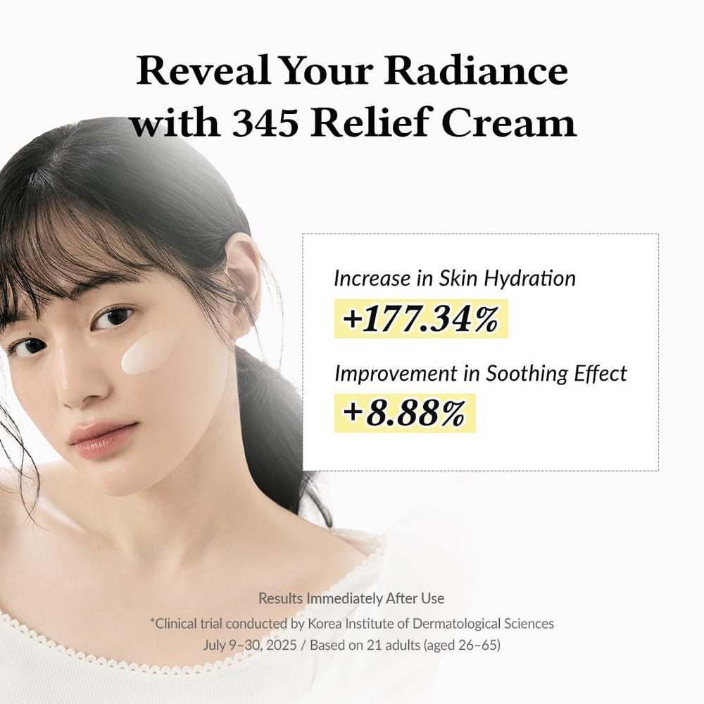Dr.Althea 345 Relief Cream ingredients list emphasizes ceramides and hyaluronic acid.