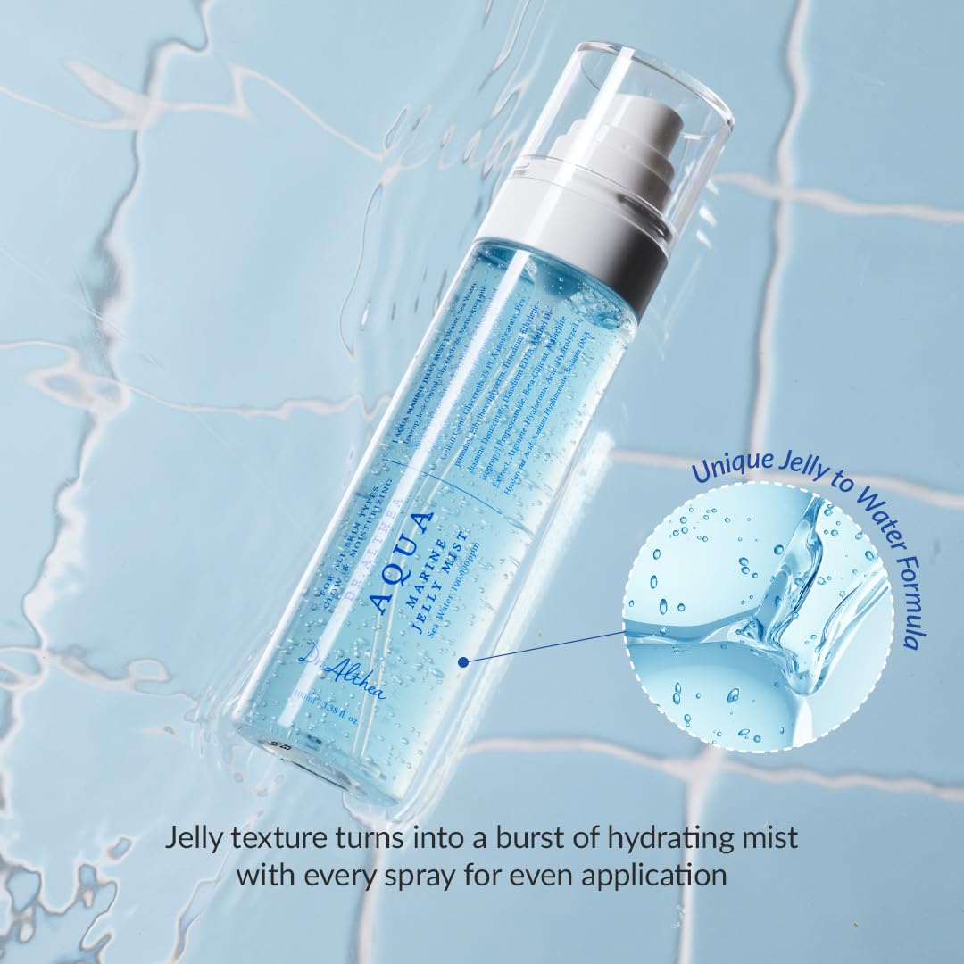 Dr.Althea Aqua Marine Jelly Mist after makeup for extra radiance