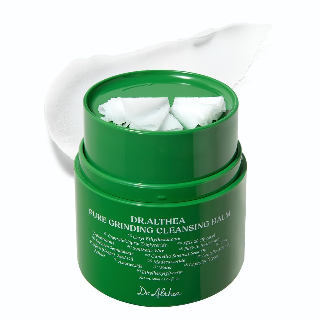 Dr.Althea Pure Grinding Cleansing Balm packaging with grind mechanism for hygienic use.