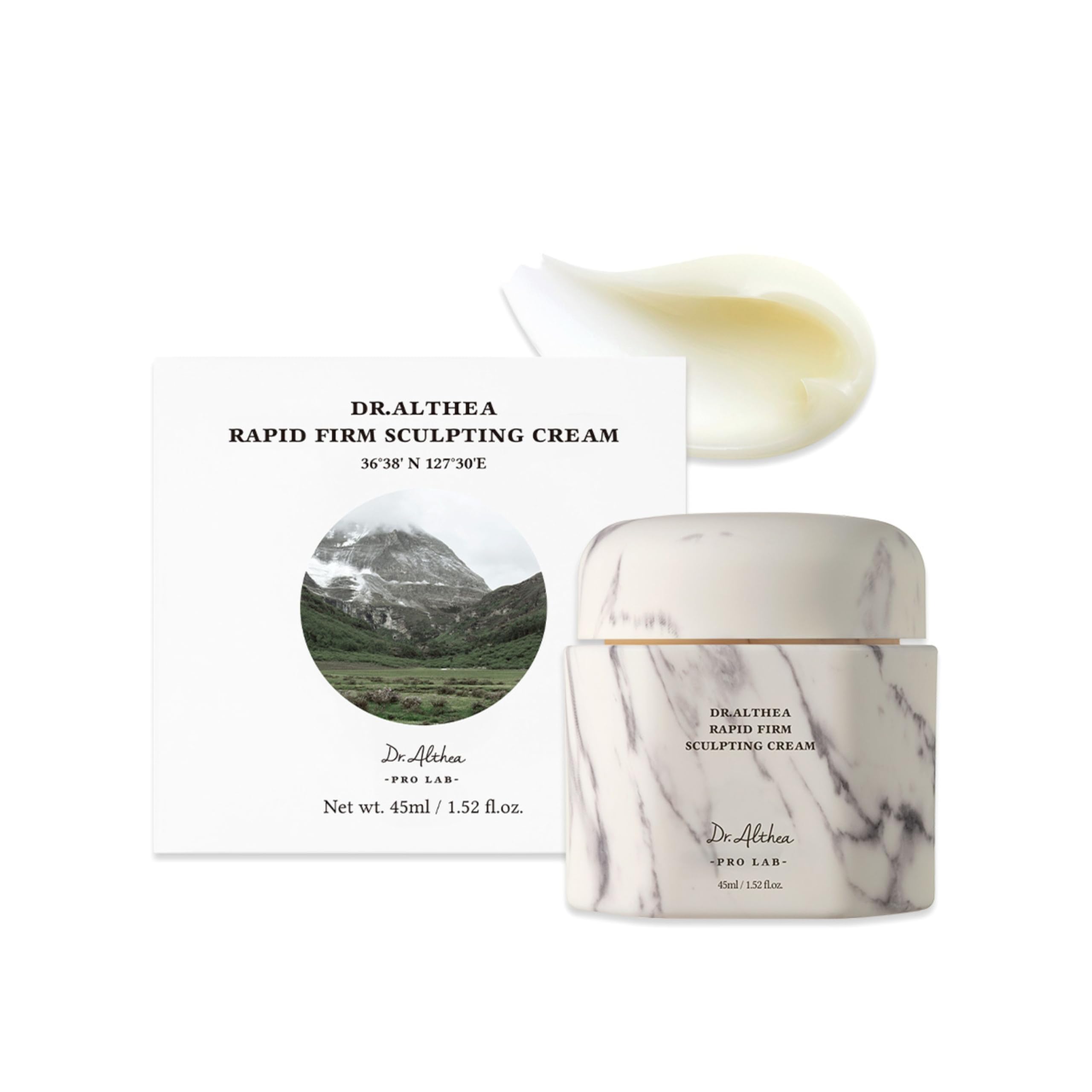 Dr.Althea Rapid Firm Sculpting Cream bottle with nourishing glow.