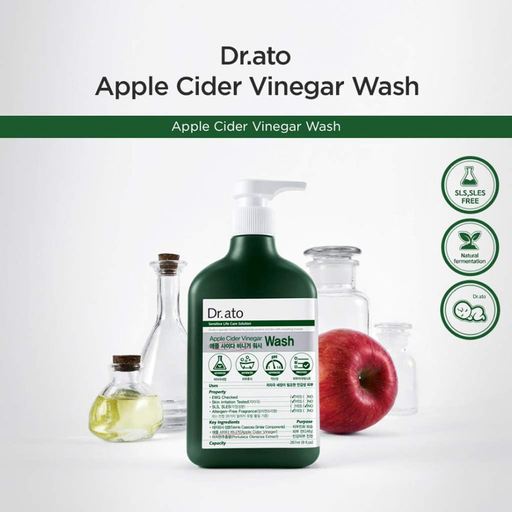 Dr. ato Apple Cider Vinegar Body Wash rich lather for daily use