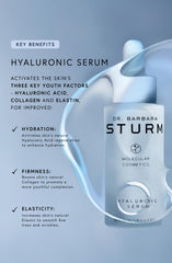 Dr. Barbara Sturm Hyaluronic Serum on skin close-up for dewy glow