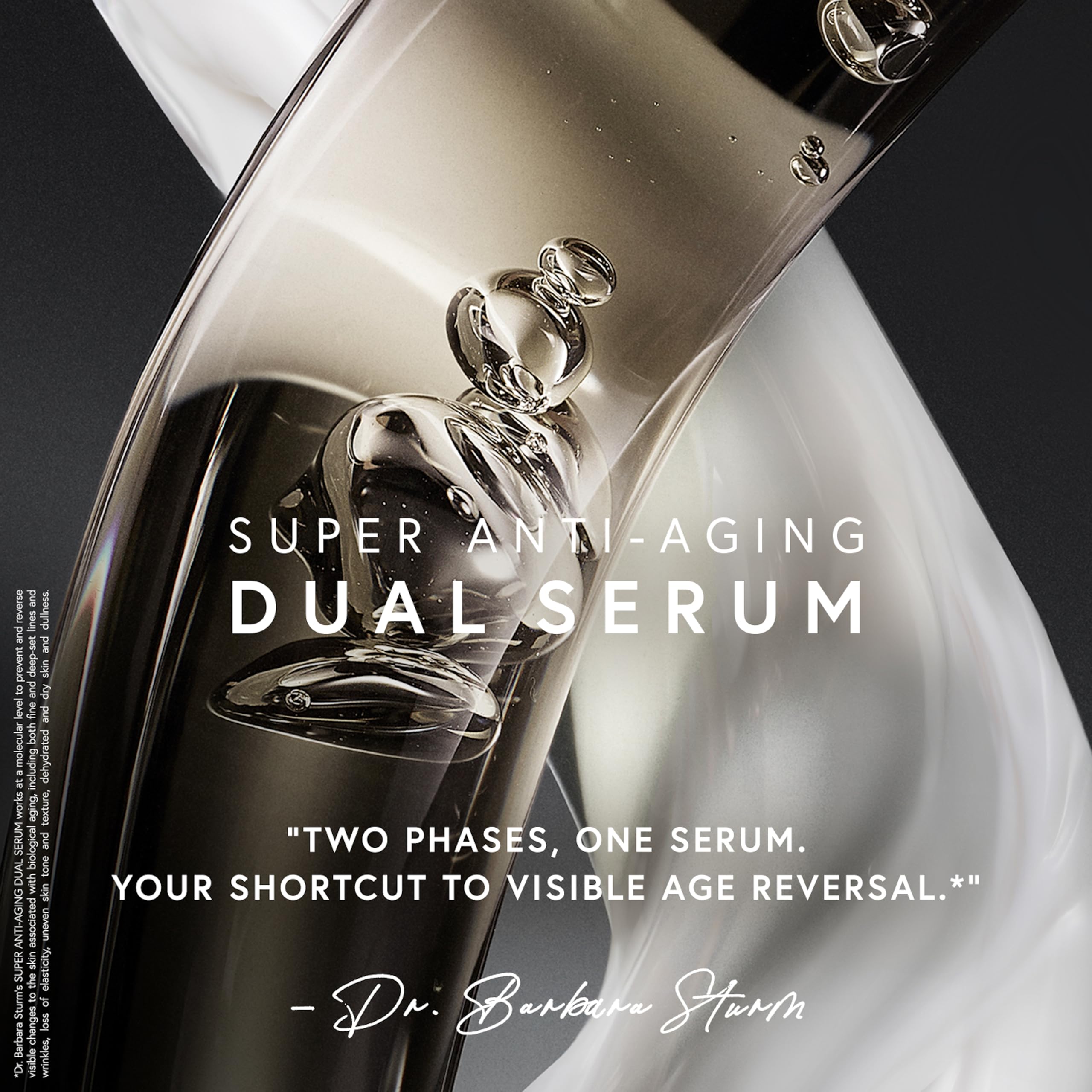 Nighttime routine featuring Dr. Barbara Sturm serum beside other products.