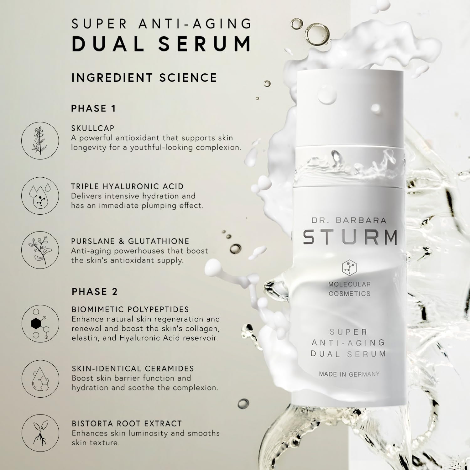Dr. Barbara Sturm serum close-up reveals silky, lightweight texture.
