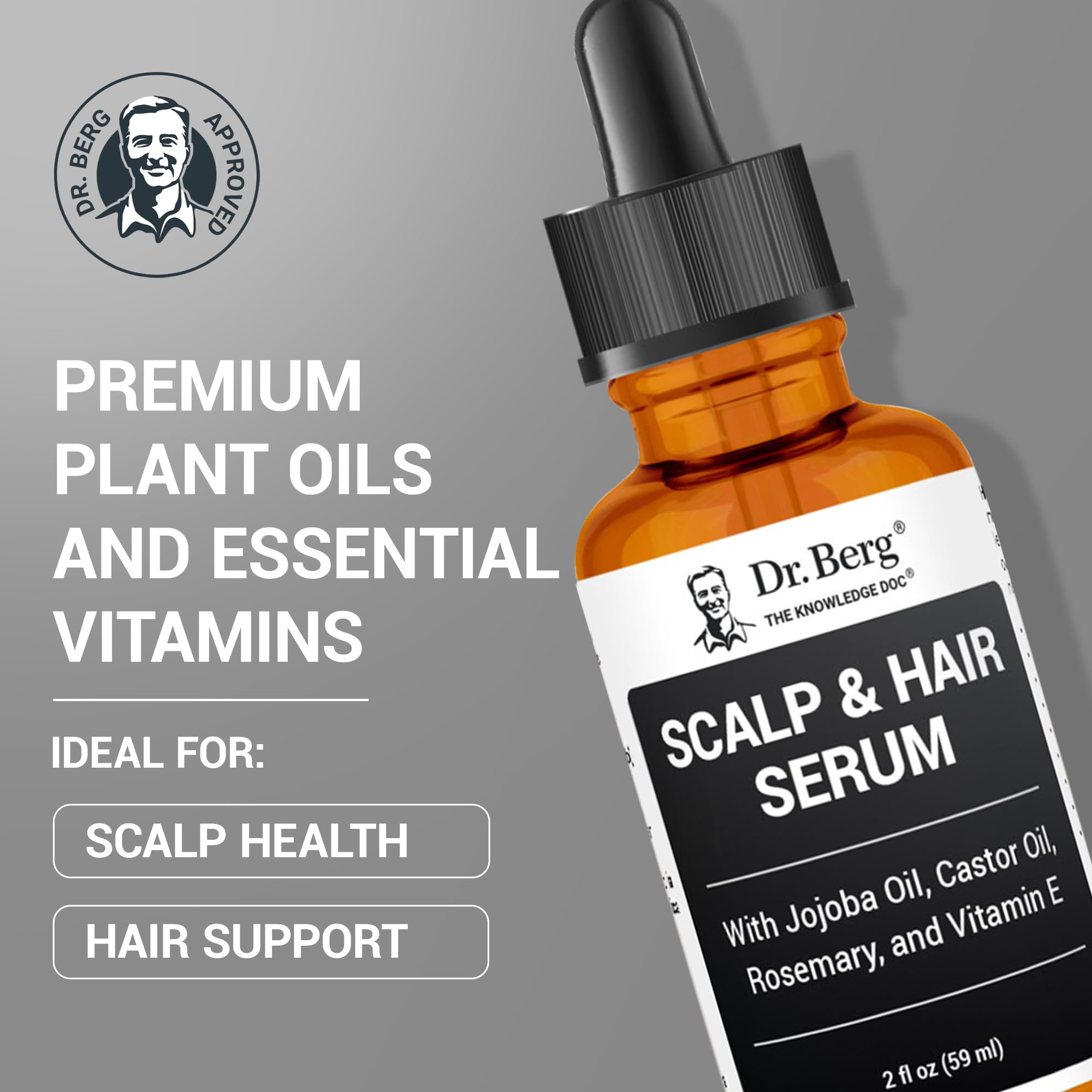 Dr. Berg rosemary oil ingredient highlighting natural scalp refresh potential.