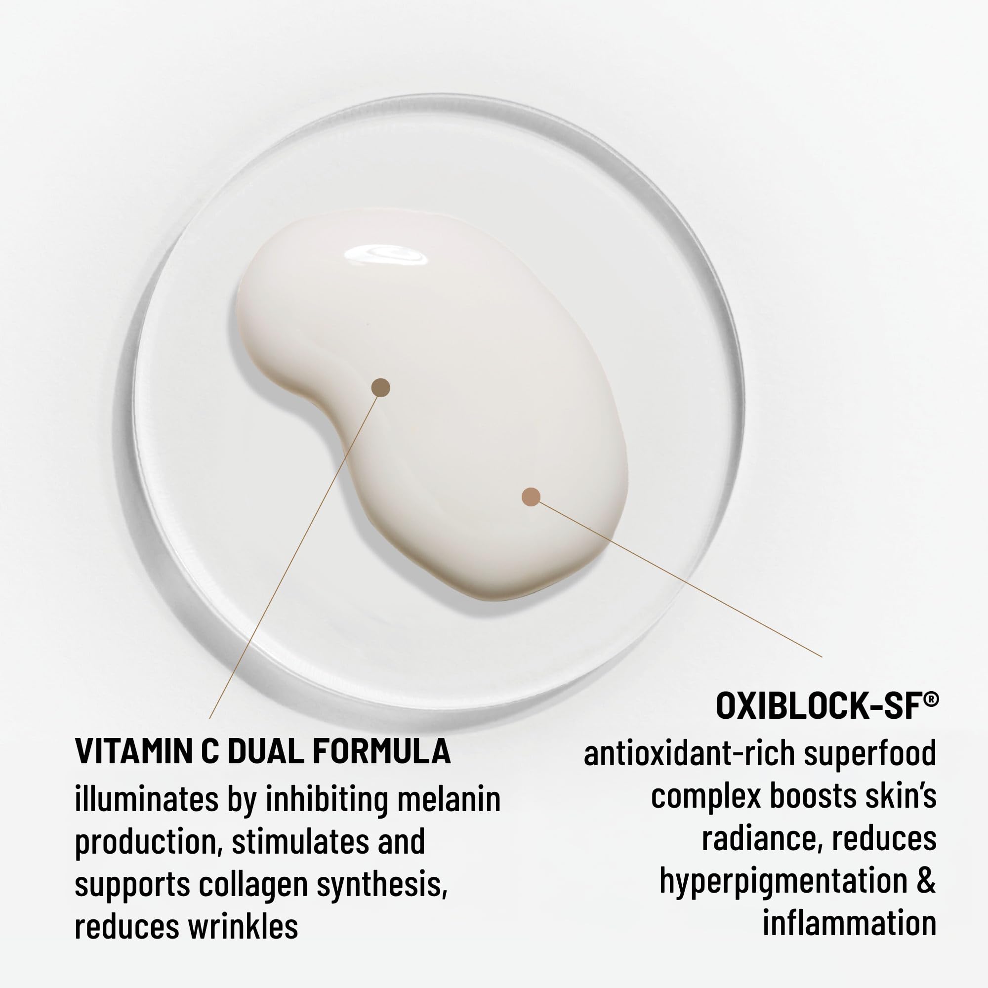 Serum applied on hand reveals a lightweight, non-greasy finish from Dr. Brandt.