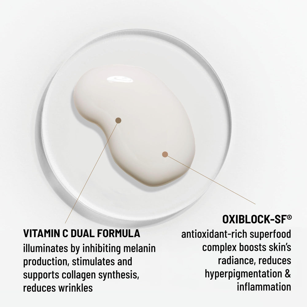 Serum applied on hand reveals a lightweight, non-greasy finish from Dr. Brandt.