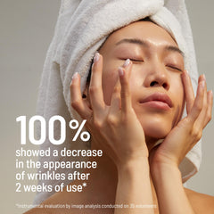 Applying Dr. Brandt Bright This Way eye cream around the orbital bone for comfortable hydration